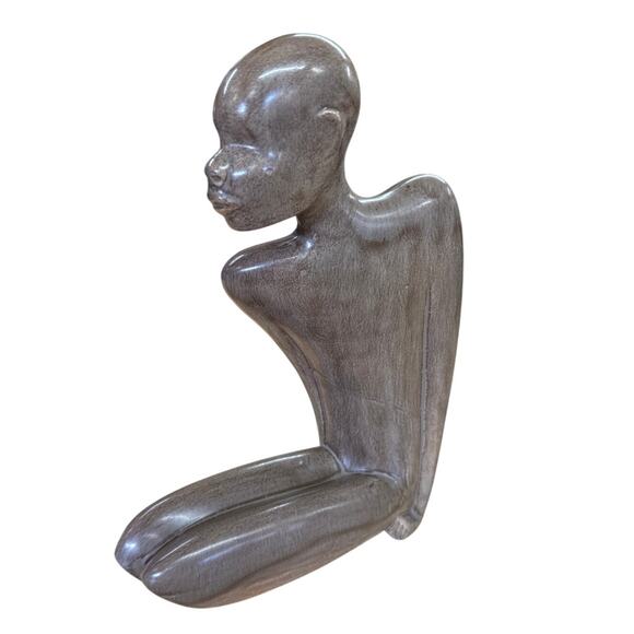 Abstract Modernist Nude Nubian Figures Statues 80s Ceramic Sculpture Art set 2 - Picture 8 of 11